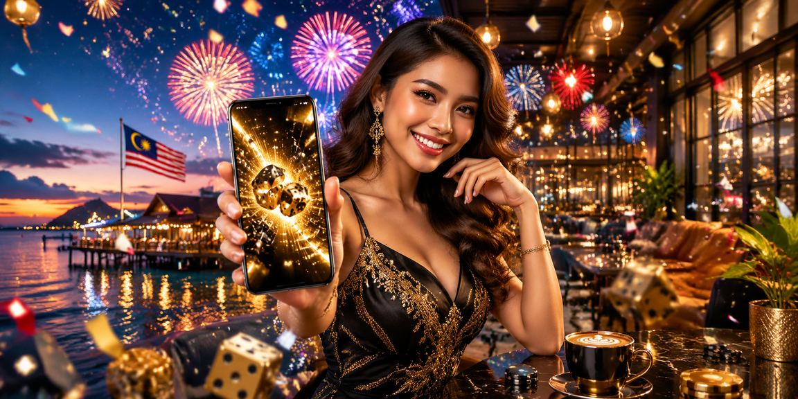Pemain Malaysia mencuba permainan jackpot dalam talian dengan telefon pintar